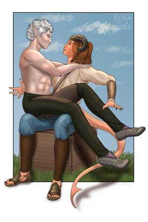 Commission for Lou - Lyr Issaya and Astarion